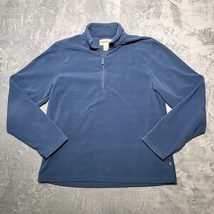 Gander Mountain Sweatshirt Men's Medium Blue Pullover Quarter Zip‎ Fleece